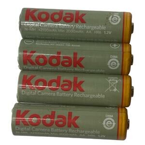 Kodak Digital Camera Battery KAA2HR Rechargeable 1.2V NiMH 2100mAh Set of 4